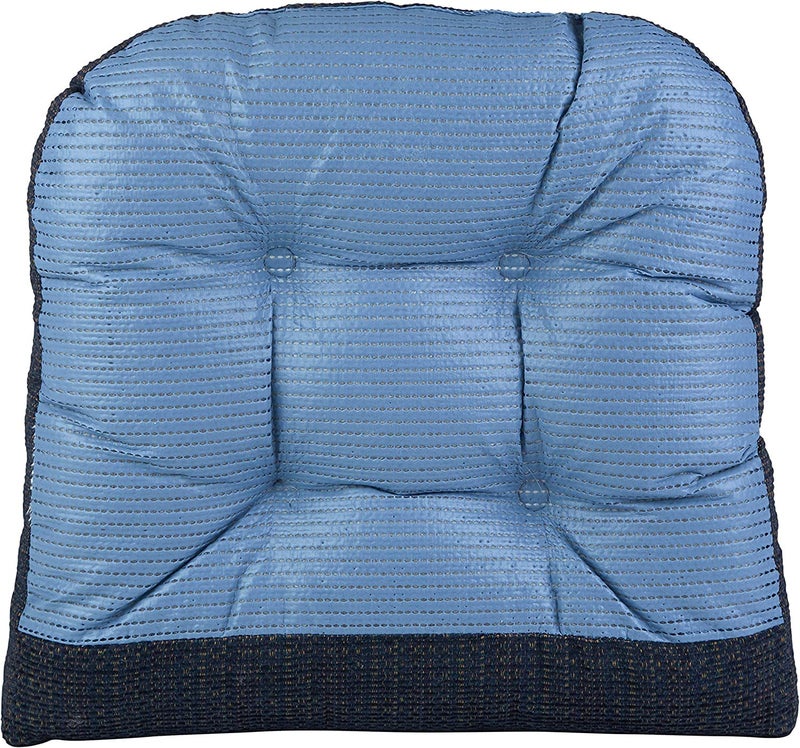 Klear Vu وسائد كراسي طعام غير قابلة للانزلاق من كليار فيو جريبر، مبطنة بشكل زائد، عالمية للاستخدام في المطبخ أو المكتب، وسادة مقعد على شكل حرف U، 15x15 بوصة، 4 قطع (عبوة من 1)، لون أزرق بحري ويفل - Image 5